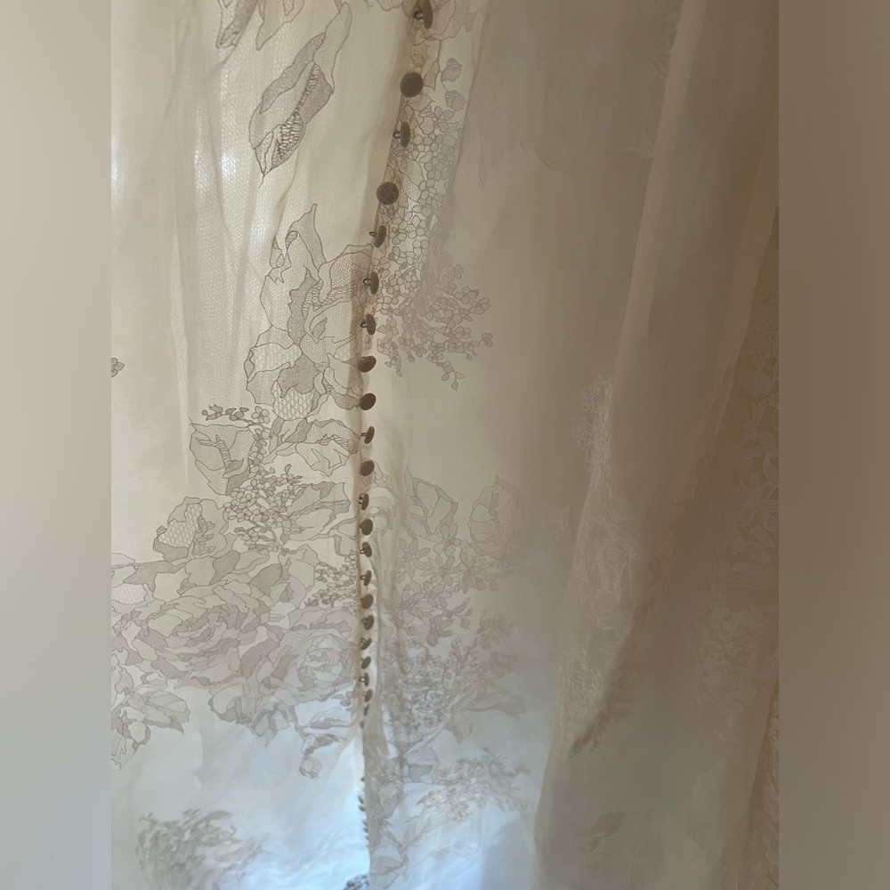 MONIQUE LHULLIER | Winslet | 2017 | Lace Wedding Dress A-Line Gown Long Sleeves - Picture 15 of 16